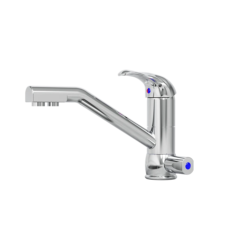 Z1 T2 chrome 3 way mixer tap and water filter system